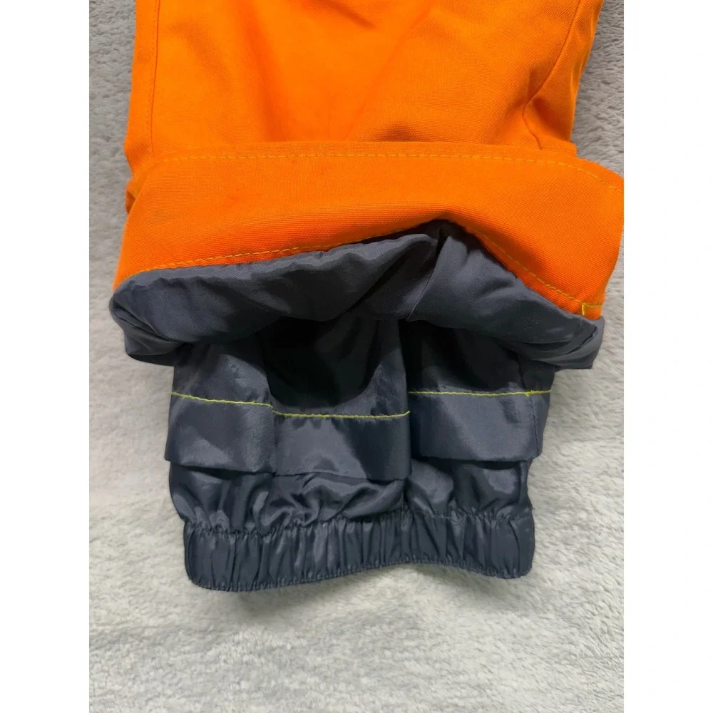 Obermeyer Kids Orange I-Grow Bib Snow Pants Size 7 Adjustable Ski Snowboard Bibs